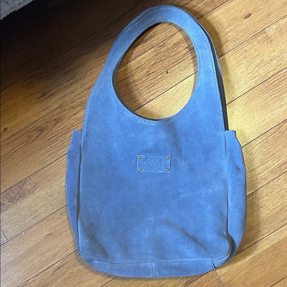 L.L. Bean Blue Suede Shoulder Bag